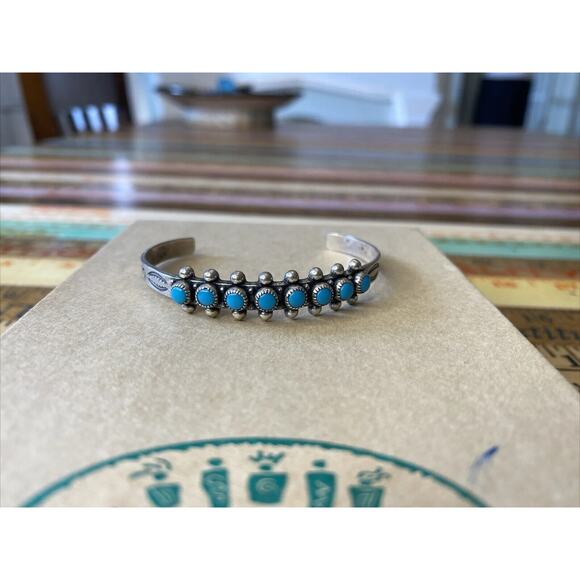 Silver and Turquoise Bracelet - Picture 1 of 16